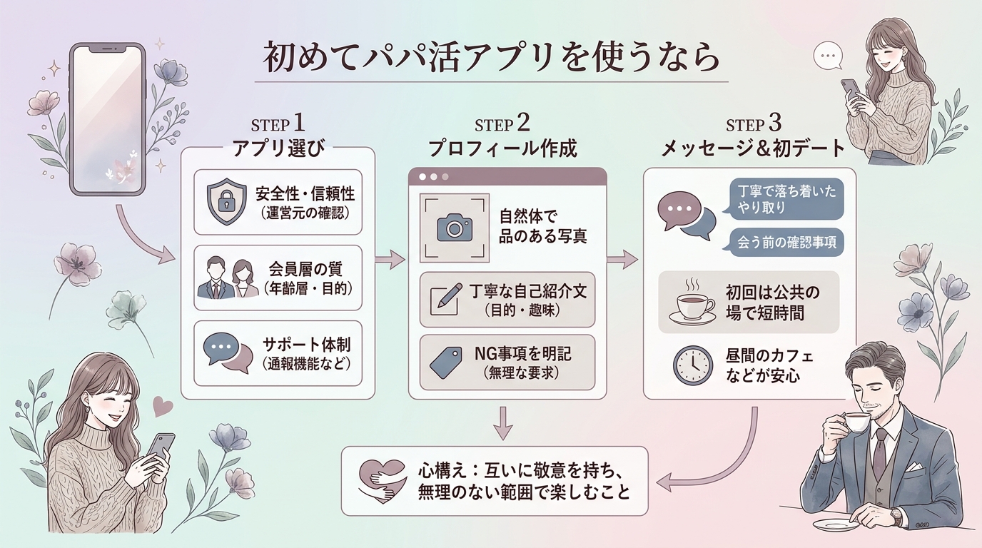 初めてパパ活アプリを使うなら
