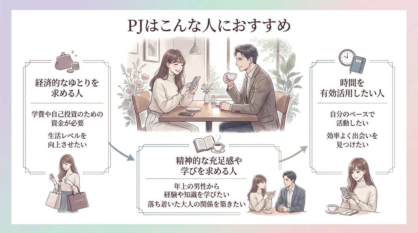 PJはこんな人におすすめ