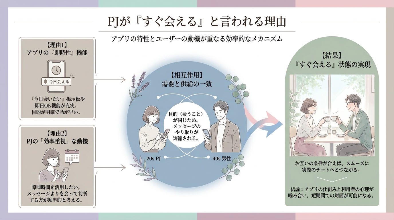 PJが「すぐ会える」と言われる理由
