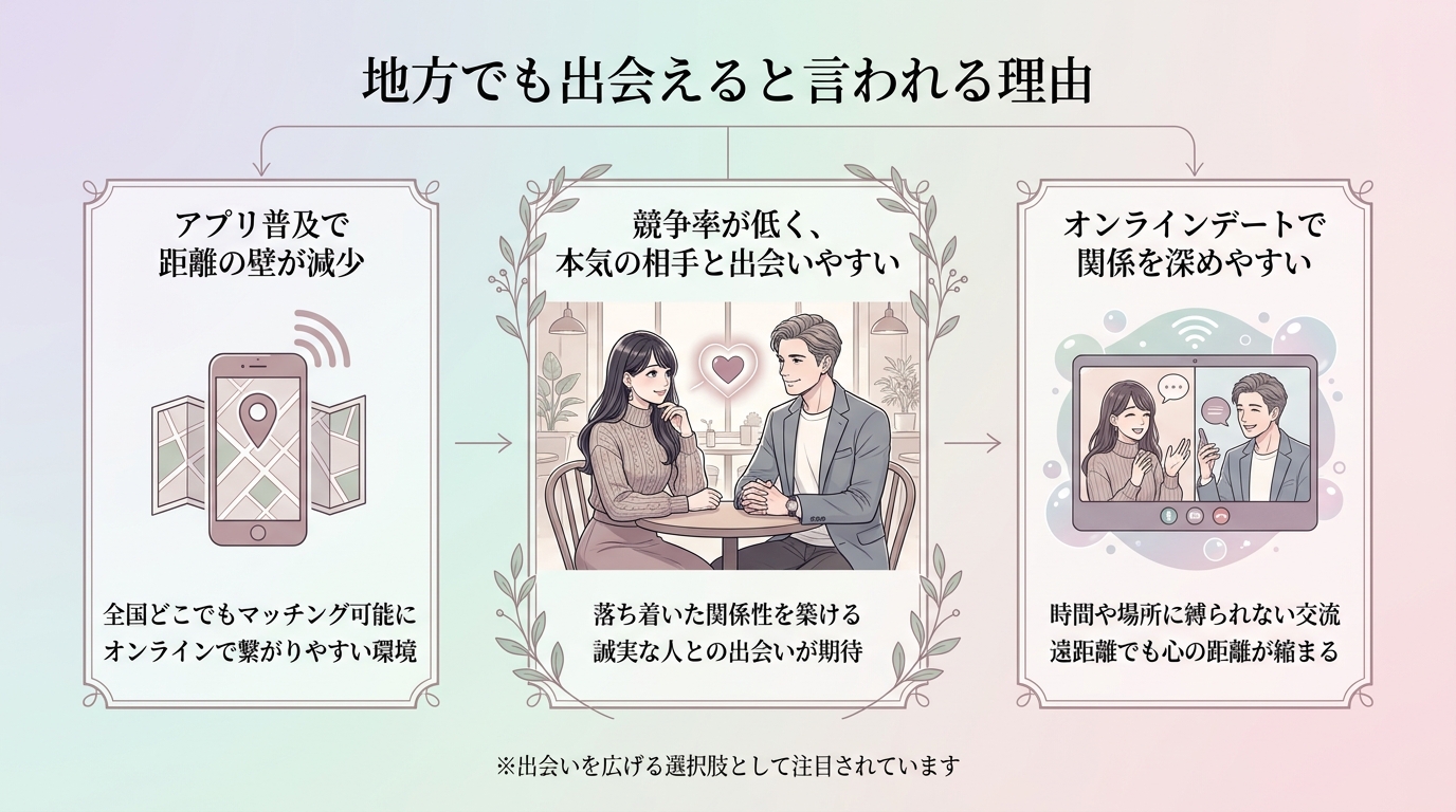地方でも出会えると言われる理由